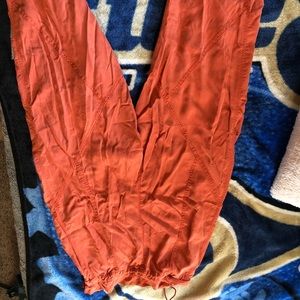 Free people movement orange linen pant